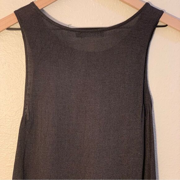 NIC & ZOE Silk Blend Knit Tank Top Tunic Women’s Small Black Rayon Bottom. - Picture 5 of 8